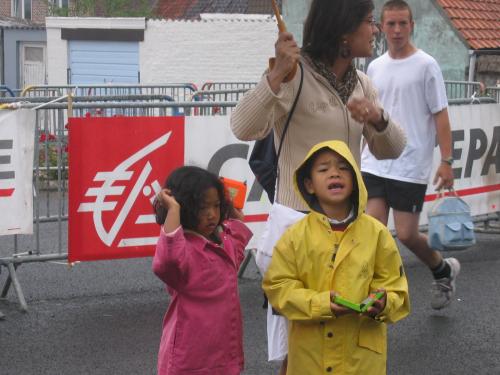 Les jeunes supporters de Courir au mont